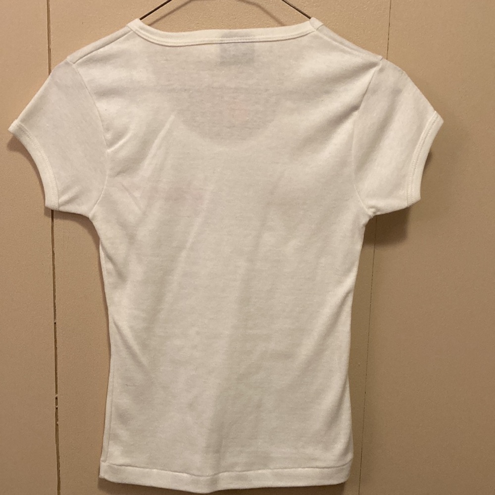 Vintage 1980s CLEMSON Logo White Short Sleeve T-shirt; Woman XS ; NWT - Picture 2 of 5
